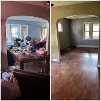 Before and after cleanout